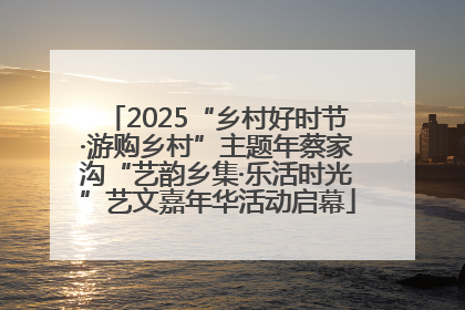 2025“乡村好时节·游购乡村”主题年蔡家沟“艺韵乡集·乐活时光”艺文嘉年华活动启幕